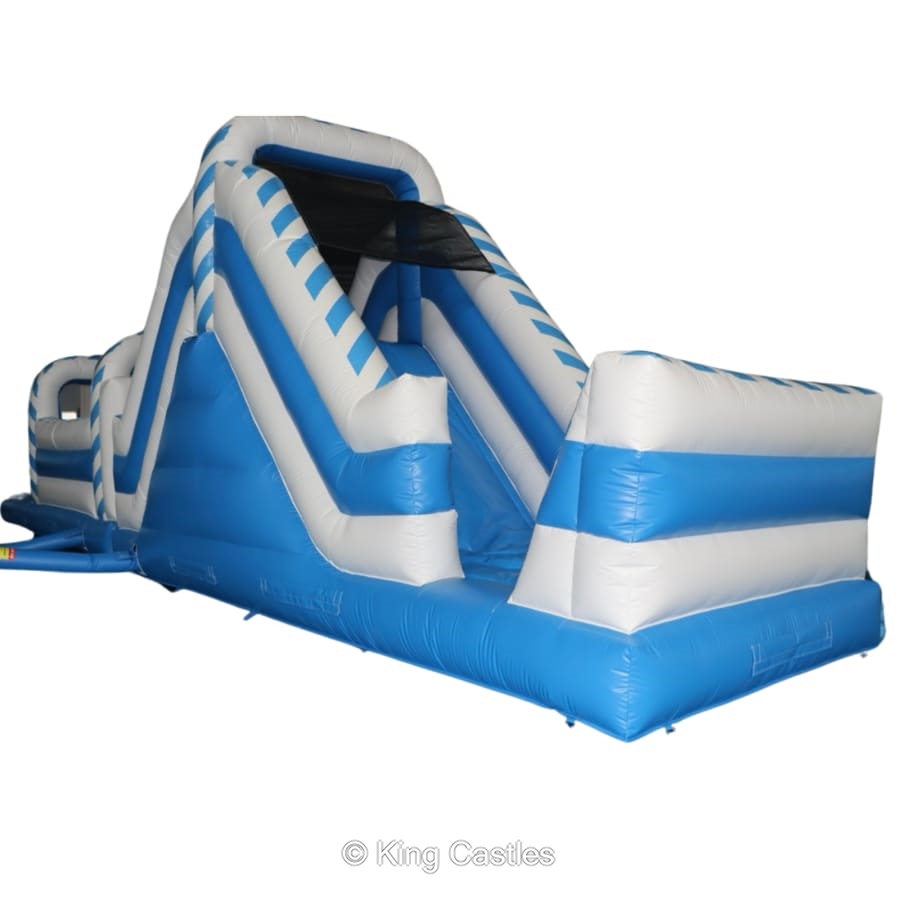 50FT BLUE & WHITE OBSTACLE COURSE - Bouncy Castle Hire Waterford in ...